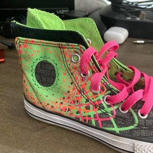 Converse Shoes Youth 1 Neon Double Chuck Taylor All Star   649963C Black Green